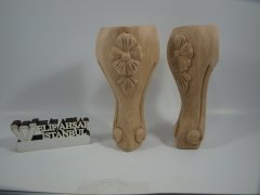 8x8x20 cm Çiçek Oyma Lükens Ayak